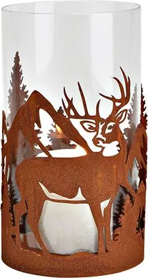 Obrázek produktu pro Svíčka Winterwald s motivem jelena, rezavá