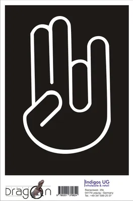Produktbild von Aufkleber / Autoaufkleber - JDM / Die cut / Auto / OEM - The Shocker Hand - 110x70 mm gold - Heckscheibe / Heckscheibenaufkleber