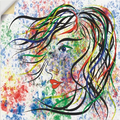 Produktbild von ARTland Wandbild, selbstklebend Modern Porträt Größe: 70x70 cm