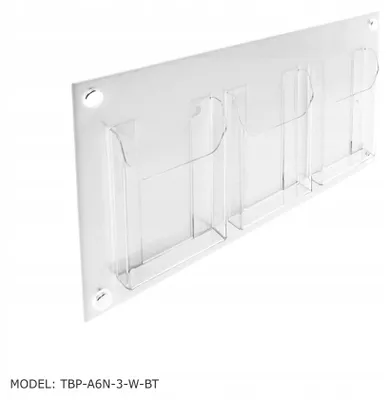 Produktbild von Artcop TBP-A6N-3-W-BT Wand-Organizer Plexiglas A6 3 Fächer
