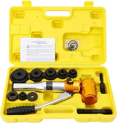 Image de Perforateur hydraulique de tôles Perforateur de trous Perforateur de tôles Outil de poinçonnage de tubes avec 6 dies