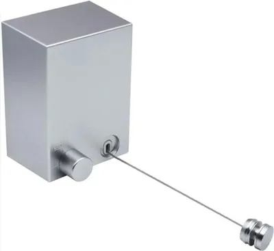 Produktbild von 4,2 m einteilige einziehbare Wäscheleine für den Innen- und Außenbereich (Silber) – 8,1 11,6 5,9 cm