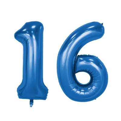 Produktbild von Set -Folienballon - Blau/32inch - 1 + 6
