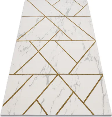 Produktbild von Exklusiv EMERALD Teppich 1012 glamour, stilvoll geometrisch Marmor creme / gold beige 200x290 cm