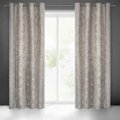 Produktbild von Eurofirany 384428, Durchscheinend, Beige, Muster, Polyester, Öse, 320 g/m²