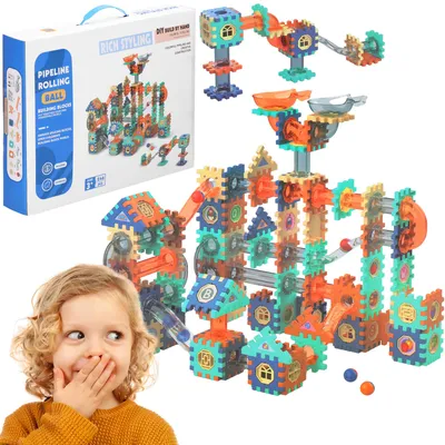Immagine prodotto di Blocchi da costruzione Springos® Blocchi da costruzione Pipeline 246 pezzi per incoraggiare la creatività dai 3 anni Gioco creativo per bambini