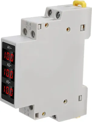 Obrázok produktu pre 3-fázový ampérmeter na DIN lištu LED digitálny displej s vysokou presnosťou ampérmetra s 3 snímačmi AC80?500V 1?100A