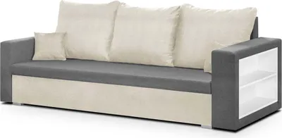 Produktbild von 3-Sitzer-Sofa mit Schlaffunktion SAM1 - Creme/Hellgrau