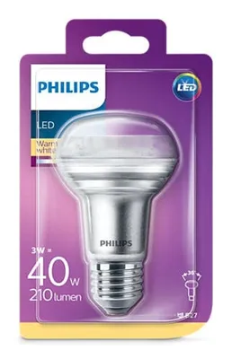 Imagen del producto de 4er Pack 8718696811573 LED Leuchtmittel Philips Reflektor 3W entspricht 40W 210 Lumen E27 warmweiß nicht dimmbar