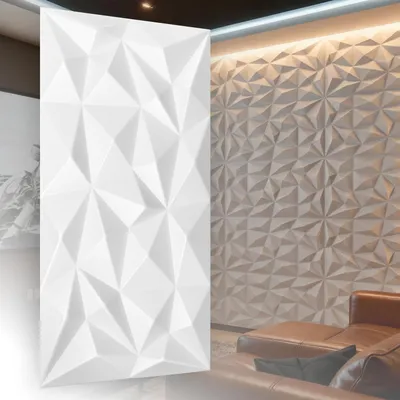 Produktbild von 3D Wand- und Deckenpaneele aus Polystyrol - 4 m² - Weiß