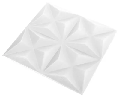 Zdjęcie produktu dla Panele ścienne vidaXL, 48 szt., Origami, białe, 50 x 50 cm, pianka XPS