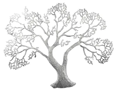 Immagine prodotto di Gilde Wandrelief, Baum, "Baum", Metall, silberfarben, VE 1, L. 3 cm, B. 78 cm, H. 62 cm 68062 4009079680621