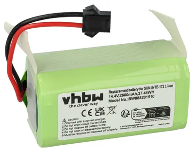 Ersatzbatterie für Ecovacs Deebot 601, 605, DN622, 2600mAh, 14,4V