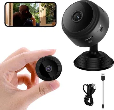 Produktbild von Kleine WiFi Bewegungsmelder Kamera 1080p HD Schwarz Innen Außen