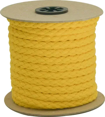 10m Kordel 7-9 mm geflochten Schnur Seil, gelb