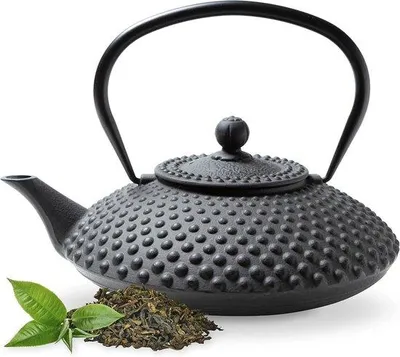 Zdjęcie produktu dla Emaliowany czajnik do herbaty o pojemności 1,25 l, czarny, w stylu japońskim