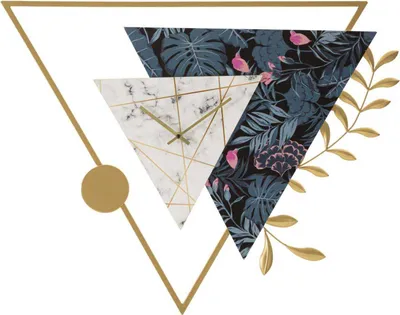 Image de Mauro Ferretti nástenné hodiny trojuholník 75x4,5x59 cm viacfarebné