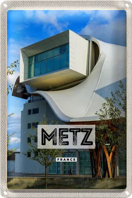 Produktbild von Blechschild Reise 20x30cm Retro Metz France Frankreich Tourismus