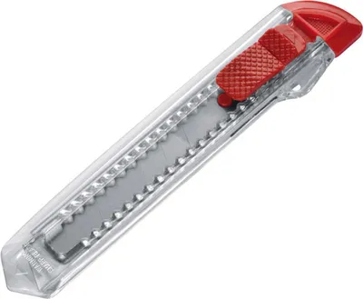 Produktbild von 5x Cutter / Kartonmesser / Farbe: transparent rot