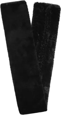Productafbeelding van Zadelhoes Paardrijden - Fleece Zadelonderlegger - Comfortabel Rijden - Vochtregulerend Fleece - 101 x 13 cm - Zwart