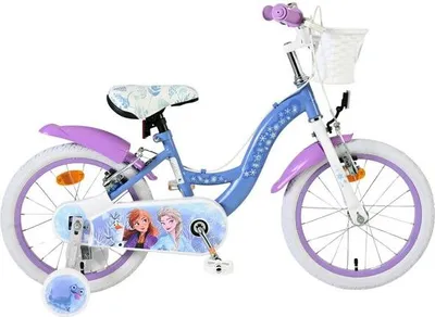 Produktbild von Disney Frozen 2 Kinderfahrrad - Mädchen - 16 Zoll - Blau/Lila - Zwei Handbremsen