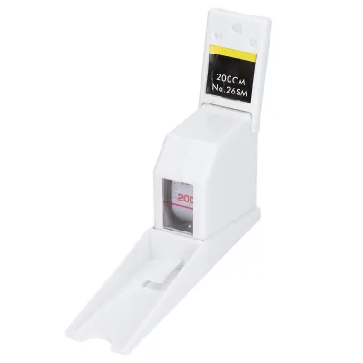 Produktbild von 200 cm Höhenmesser, Messhöhenlineal, Heimgebrauch, Wandmontage, einziehbares Maßband, Weiß