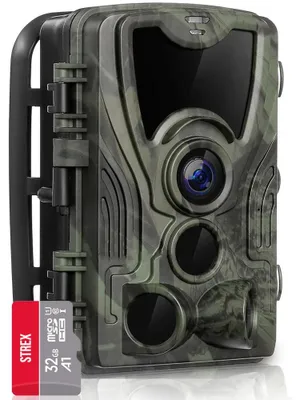 Produktbild von Strex Wildkamera - 16 MP HD 1080p | Nachtsichtkamera mit Bewegungserkennung | Wildkamera mit SD-Karten für Outdoor-Überwachung & Tierbeobachtung