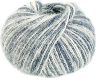 Produktbild von Lana Grossa - Natural Alpaca Pelo Color 0204 rohweiß graublau