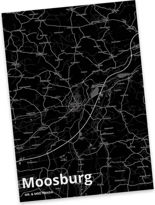 Produktbild von Mr. & Mrs. Panda bildkarte Moosburg - Geschenk, Stadt Dorf Karte Landkarte Map Stadtplan, Postkarte, Ansichtskarten, Kunstkarten, Fotokarte, Postkarten, Grußkarte