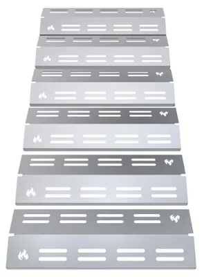 Produktbild von Gasgrill Edelstahl Brennerabdeckung passend für Enders Boston Pro 3 4 Boston 6, Farbe:6 Leisten Glänzend Flame