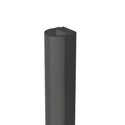 Produktbild von Klebedichtung für Glastüren, 250 cm, transparent schwarz