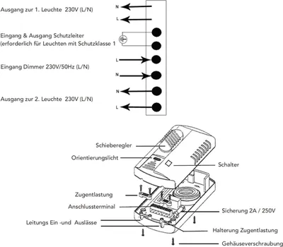 Produktbild von Fußdimmer für Halogen und LED m.Schalter 230V 75-300W Halogen 3-100W LED