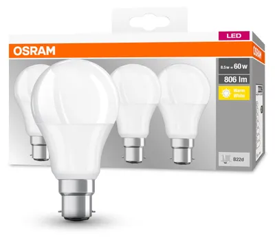 Produktbild von Osram Classic, 9,5 W, B22d, 806 lm, 15000 h, Warmweiß
