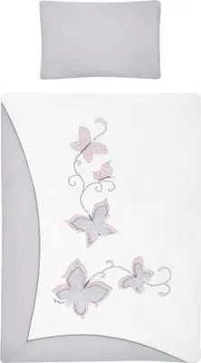 Produktbild von 3-teilige Bettwäsche Belisima Butterfly 100/135 grau