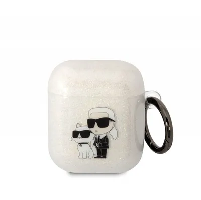 Obrázek produktu pro Pouzdro Karl Lagerfeld Glitter Karl&Choupette Na Airpods 1/2 - Přesroczyste