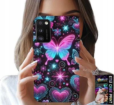 Obrázek produktu pro Pouzdro Pro Samsung Galaxy A41 - Barevné Pouzdro S Motivem Motýlích Srdcí