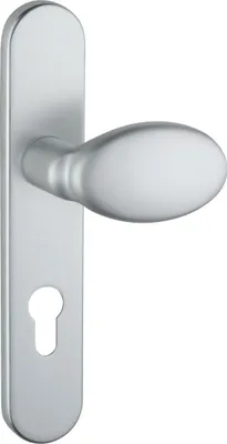 Image de Ensemble de poignées pour porte palière Sultane trou de cylindre, carré 7mm, entr'axes 195mm, argent - THIRARD