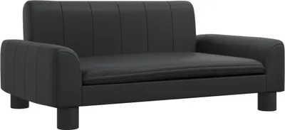 Obrázok produktu pre vidaXL Detská pohovka čierna 70x45x30 cm Imitácia kože