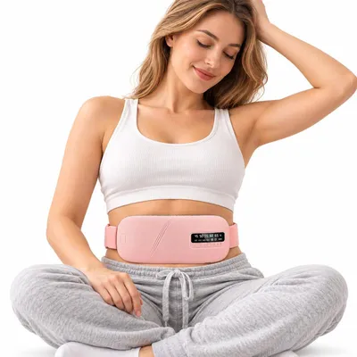 Produktbild von Menstrual Heating Pad, Wärmegürtel Bauch 3-in-1, Heizkissen Mit Temperaturanzeige Und Vibrationsmassage, Wiederaufladbarer Heizgürtel Für Damen