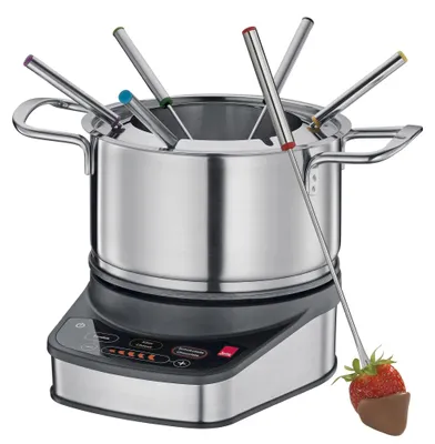 Elektrische Fondueset für 6 Personen, 1,4 l, Edelstahl