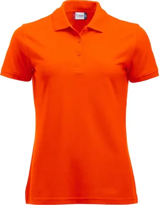 Produktbild von Damen Poloshirt Manhattan mit Rippenbündchen, Jacquard-Kragen und Knopfleiste