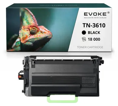 Produktbild von Evoke Kompatible Tonerkartusche für Brother-Drucker TN3610 TN-3610, Schwarz, 18.000 Seiten, kompatibel mit HL-L6410DN und MFC-L6910DN