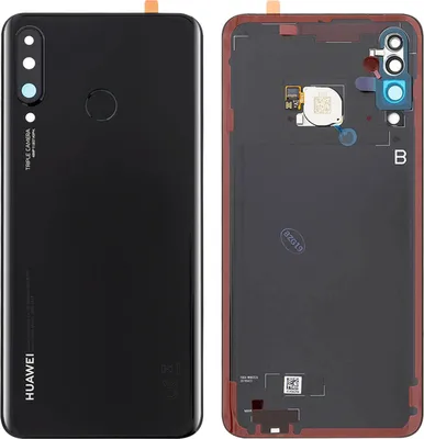 Zdjęcie produktu dla Tylna pokrywa Huawei P30 Lite - Czarny - Oryginalny pakiet serwisowy