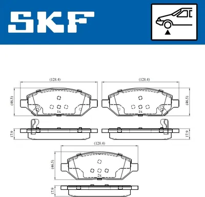 Image de SKF Jeu de plaquettes de frein à disque avant VKBP 80367 A