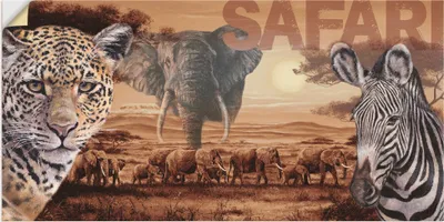 Produktbild von ARTland Wandbild, selbstklebend Safari Größe: 60x30 cm