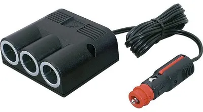 Immagine prodotto di Pro Car 65027 Presa a muro a 3 vie con cavo di collegamento 16 A, 2 m, nero - 3x prese di corrente > Spina universale