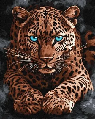 Zdjęcie produktu dla Malowanie po numerach - Dziki gepard 40x50cm - Ideyka
