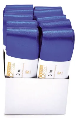 Produktbild von Doppelsatinband - 40 mm x 3 m, kornblau, 10 St.