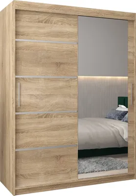 Produktbild von Kleiderschrank, Schiebetürenschrank Schlafzimmer, Schrank mit Spiegel VERONA 2 150 cm