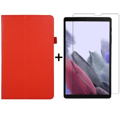 Image de 2in1 Set pour Samsung Galaxy Tab A7 Lite 2021 SM-T220 SM-T225 8.7 pouces Tablet avec Smartcover + verre de protection avec fermeture magnétique Auto Sleep/Wake Cover